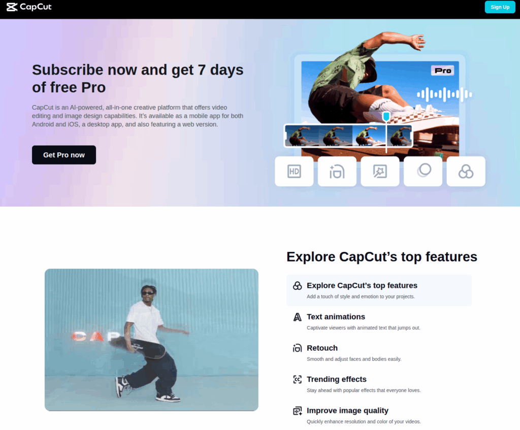 영상편집 도구, Capcut