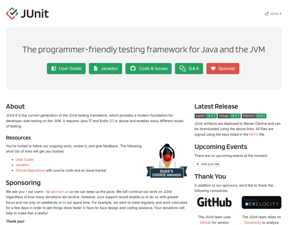 테스트 자동화, 오픈소스 도구 활용, JUnit