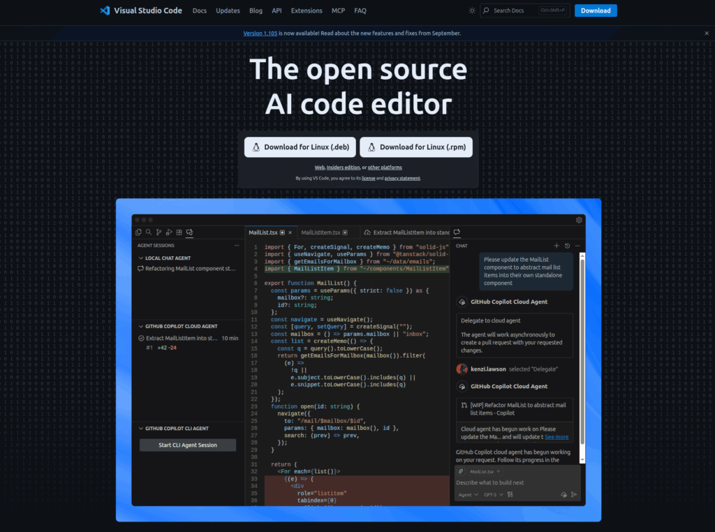 코드 자동화, Copilot, AI 개발 도구 완벽 가이드: 개발 효율성을 극대화하는 방법 3 IDE, 개발 효율성 높이는 통합 개발 환경, Visual Studio Code, VS Code