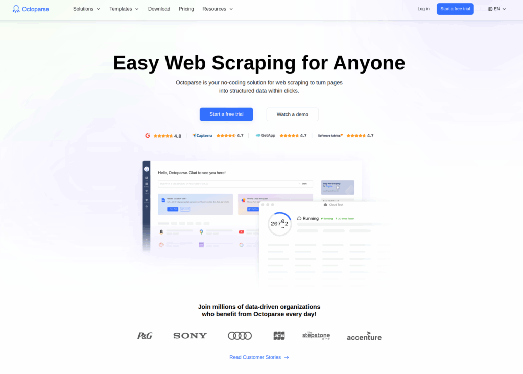 데이터 수집, 웹 스크래핑, API 자동화 완벽 가이드 2 웹 스크래핑, 웹 크롤링, 데이터 수집, Octoparse