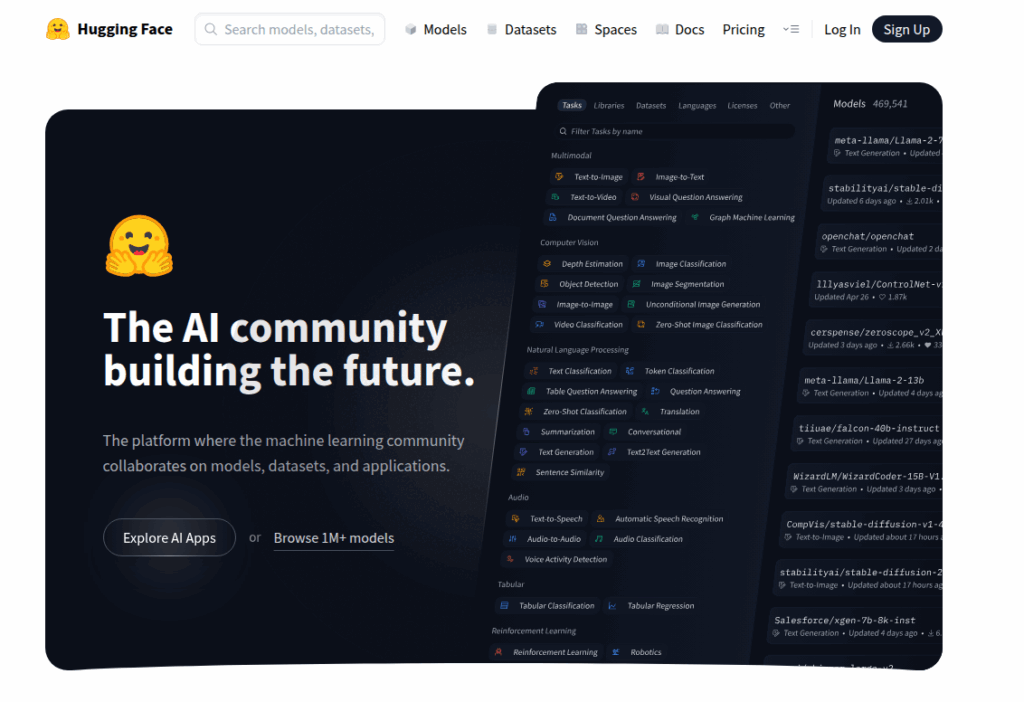 생성형 AI 혁명: 산업 변화와 기술 트렌드 완벽 가이드 4 오픈 소스 AI 모델, huggingface